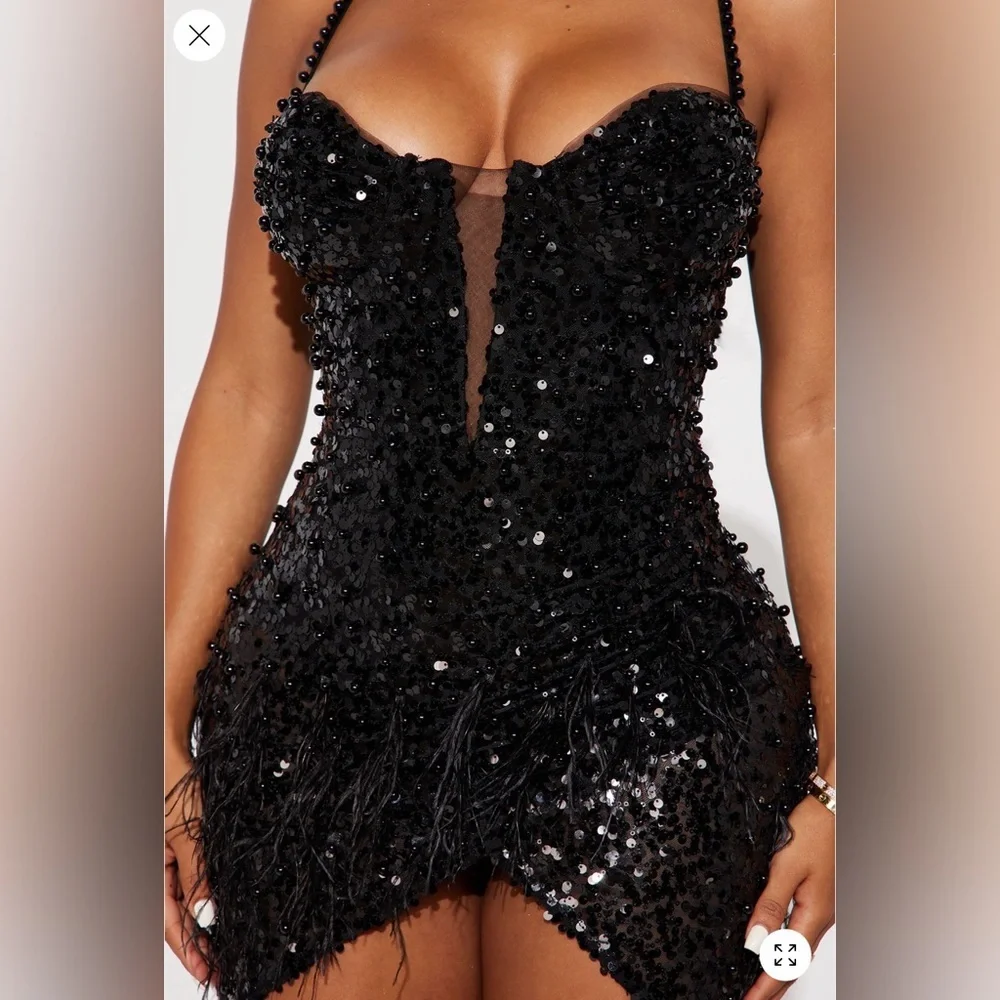 Fashion Nova Black Sequin Mini Dress - Picture 3 of 4